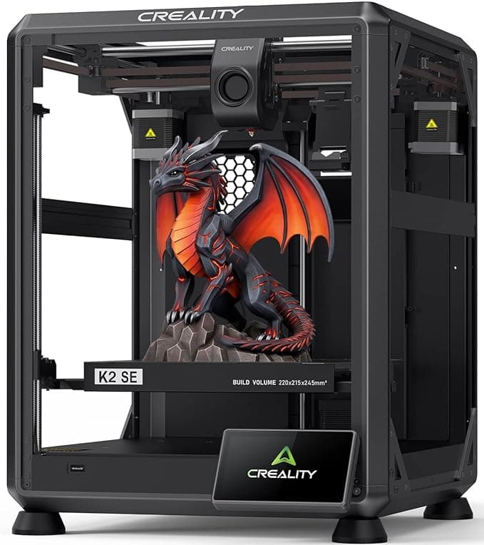 Creality K2 SE 3D Printer with 500mm/s Speed, Solid Metal CoreXY Build, and CFS Multi-Color Support