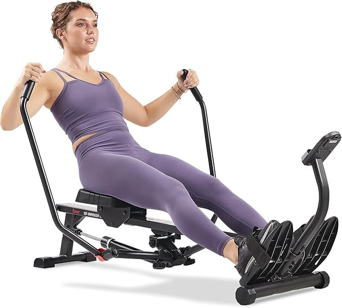 Sunny Health & Fitness SF-RW5639SMART 360° Full-Motion Rowing Machine with 400 LB Capacity