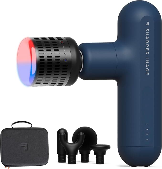 Sharper Image Deep Tissue Percussion Massage Gun, Powerboost Move Evo Hot & Cold