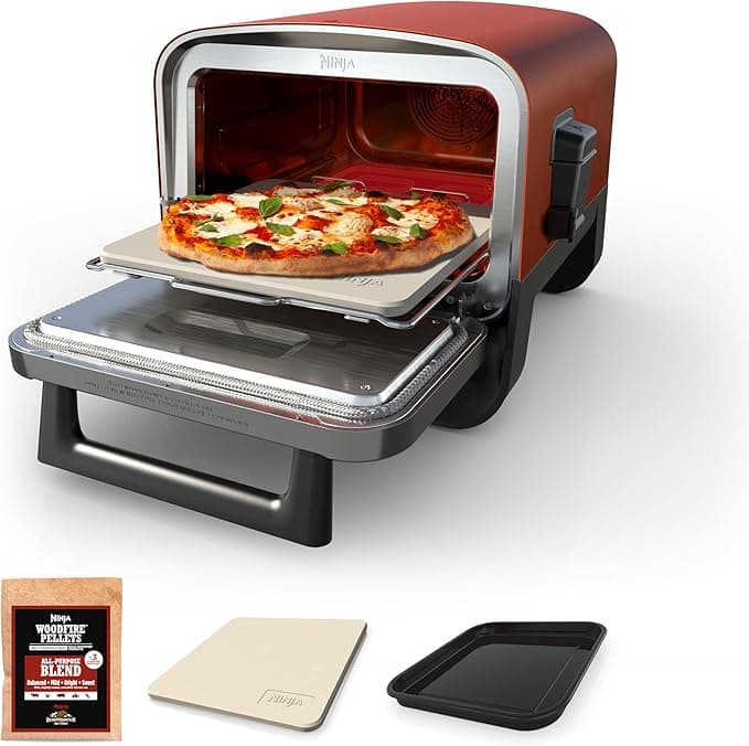Ninja Woodfire Outdoor Pizza Oven - 8-in-1 Electric with Integrated Smoker Box