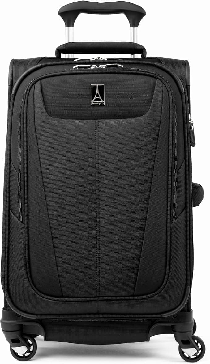 Travelpro Maxlite 5 Softside Expandable Luggage with 4 Spinner Wheels, Lightweight Suitcase, Carry-on 21-Inch, Black