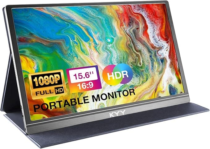 KYY Portable Monitor 15.6inch 1080P FHD USB-C HDMI