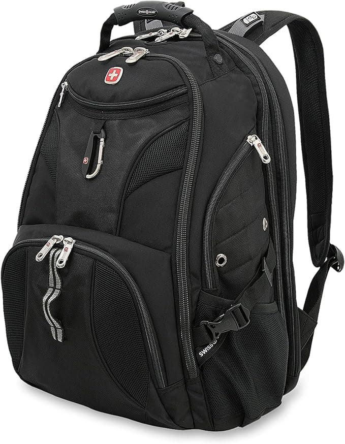 SWISSGEAR 1900 ScanSmart TSA Laptop Backpack Fits 17 Inch Laptop with RFID Protection and Tablet Pocket, Black, 19-Inch