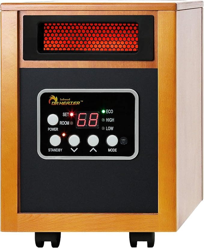 Dr Infrared Heater DR-968 Portable Space Heater, 1500-Watt