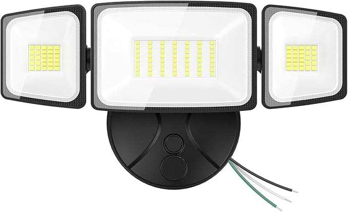 Onforu 75W 7000LM Flood Lights Outdoor — Switch Controlled, 3 Adjustable Heads, IP65, 6500K